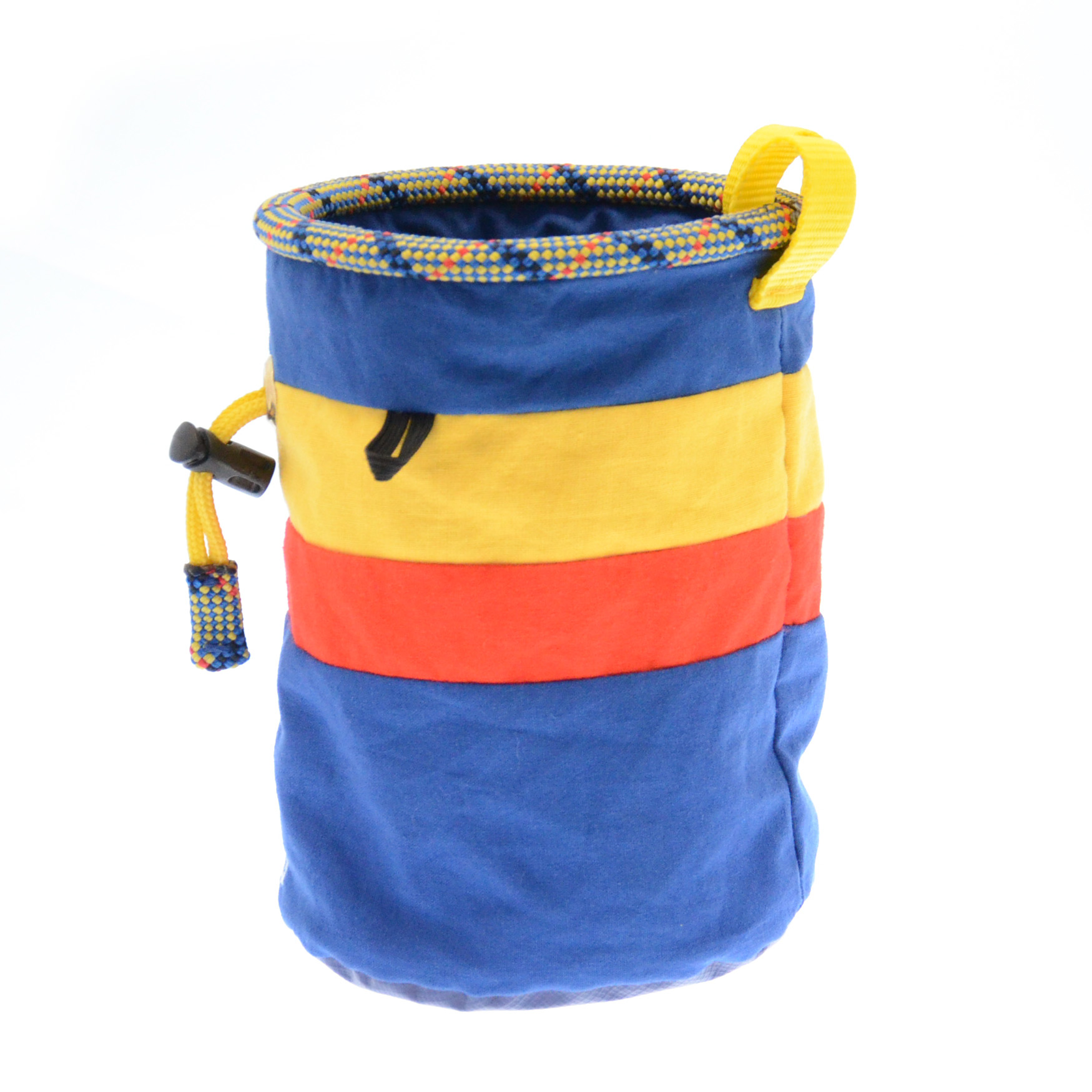 upcycled chalk bag made from old canvas tents and climbing rope Crackpacs