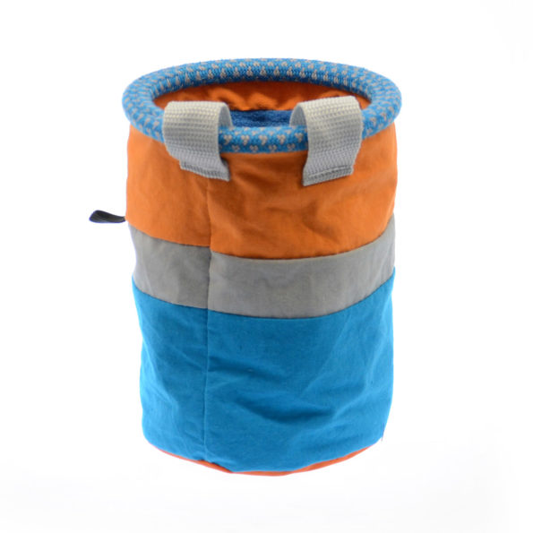 upcycled chalk bag made from old canvas tents and climbing rope Crackpacs