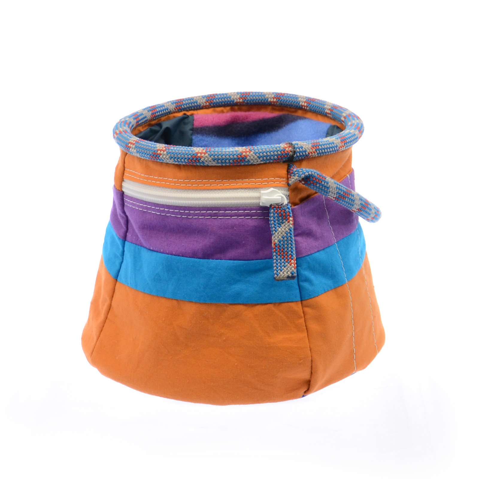 Upcycled boulder bucket chalk bag one off creations by crackpacs