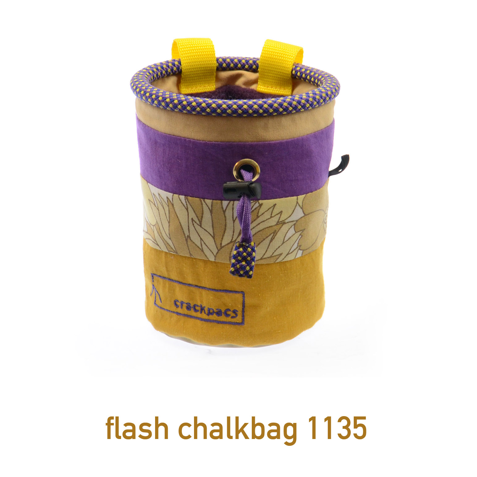 upcycled chalk bag made of old tents and climbing rope Crackpacs