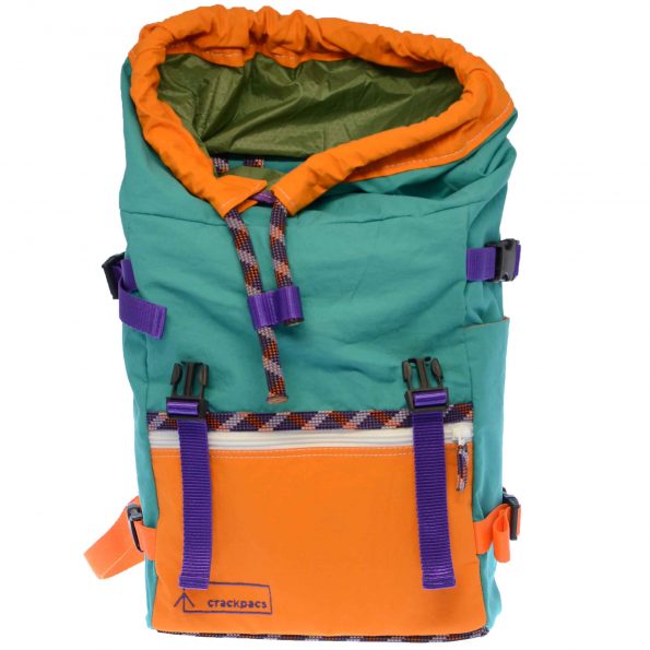 recycled backpacks - made from repurposed tents and climbing rope